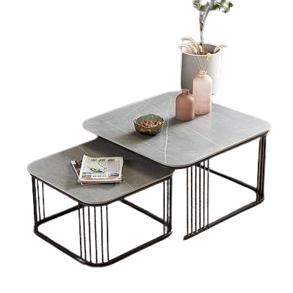 2pcs marble coffee table