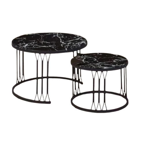 2pcs marble coffee table
