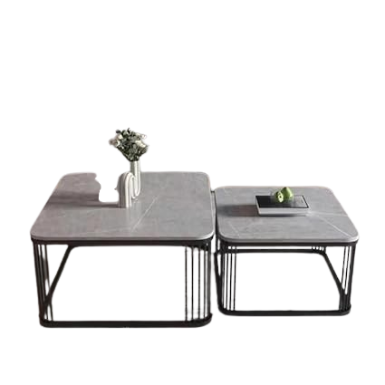 2pcs marble coffee table