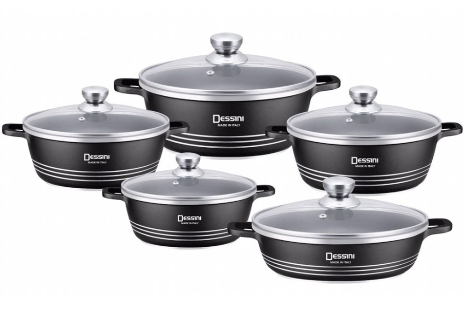 Combo of 10pcs dessini pot 24 pcs dinner set and 7pcs food storage