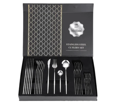 24pcs Silver Cutlery