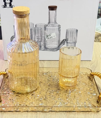 8pcs Tray & 6pcs of Glass & Jug