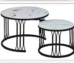2pcs marble coffee table
